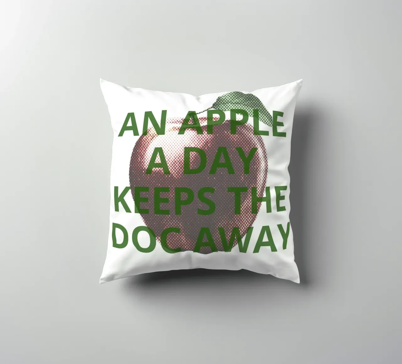 An apple a day keeps the doc away cuscino da ramosashop