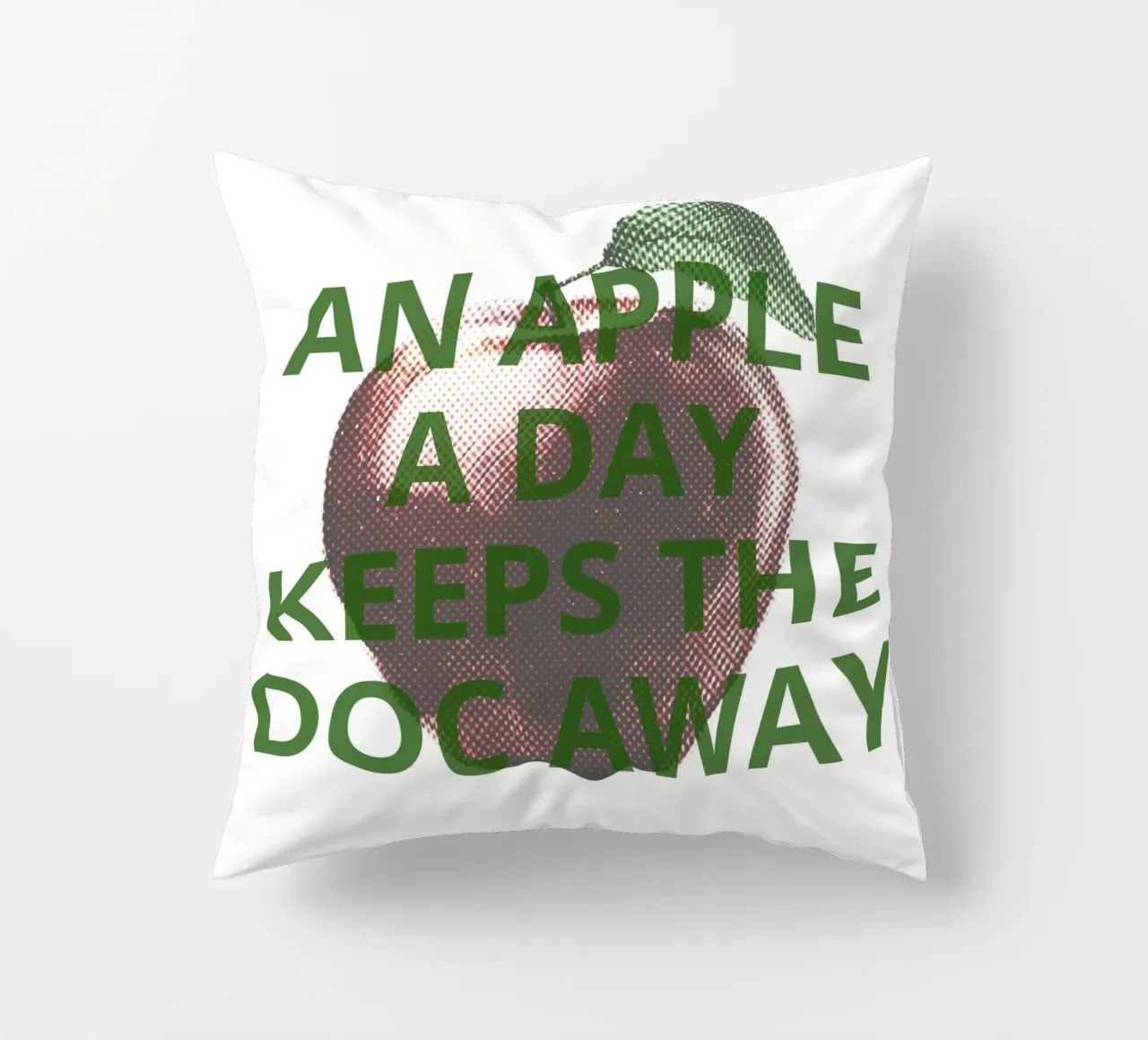 An apple a day keeps the doc away cuscino da ramosashop