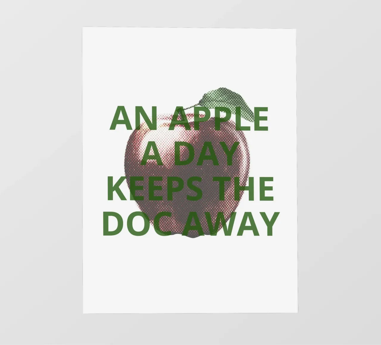 An apple a day keeps the doc away telo in pvc da ramosashop