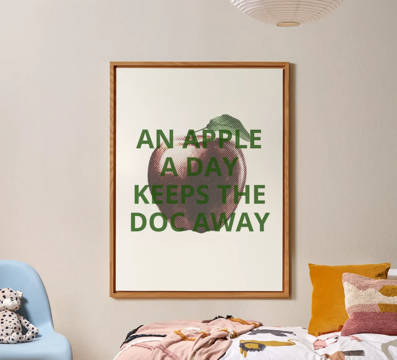 An apple a day keeps the doc away alluminio dibond da ramosashop