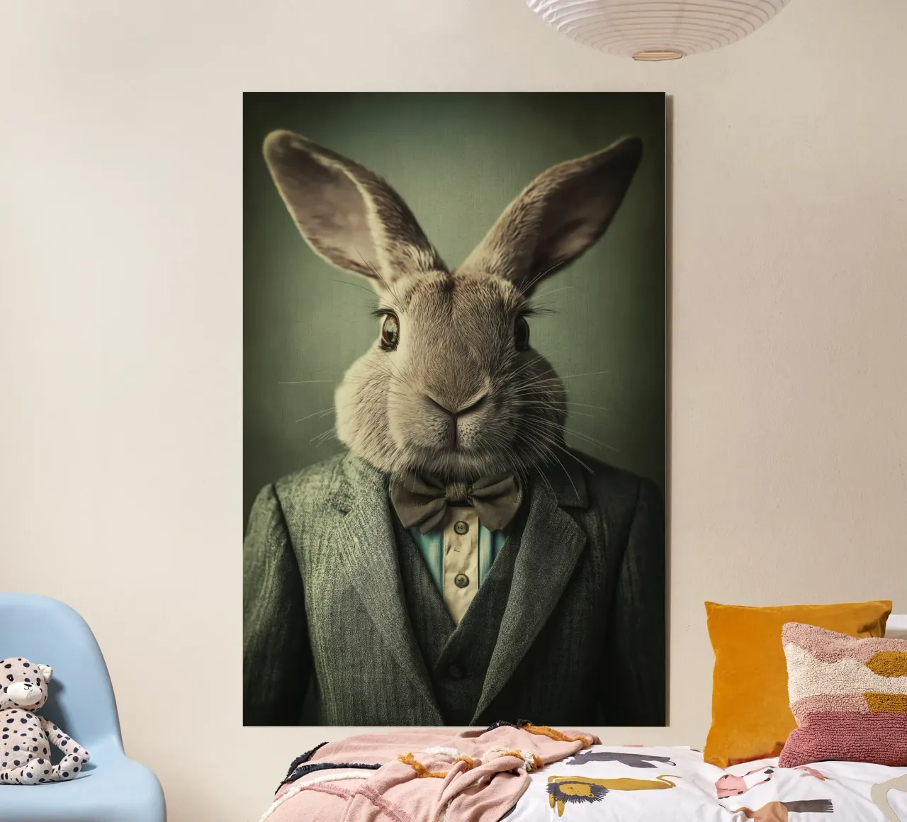 Lapin en costume alu dibond de Imagine