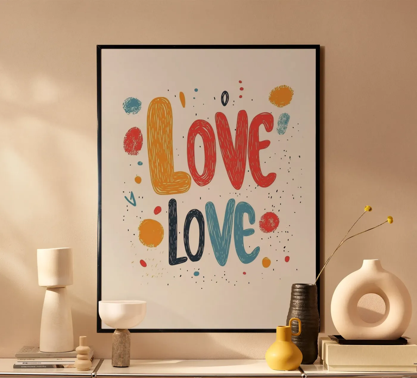 Love - 1 poster van Art Typo Essentiel