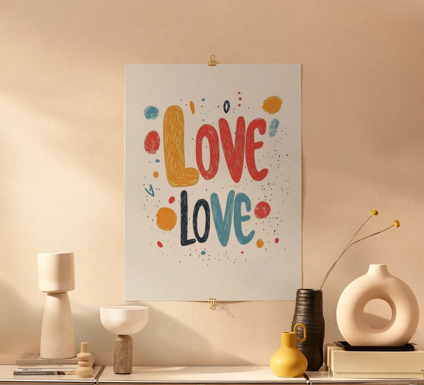Love - 1 poster van Art Typo Essentiel