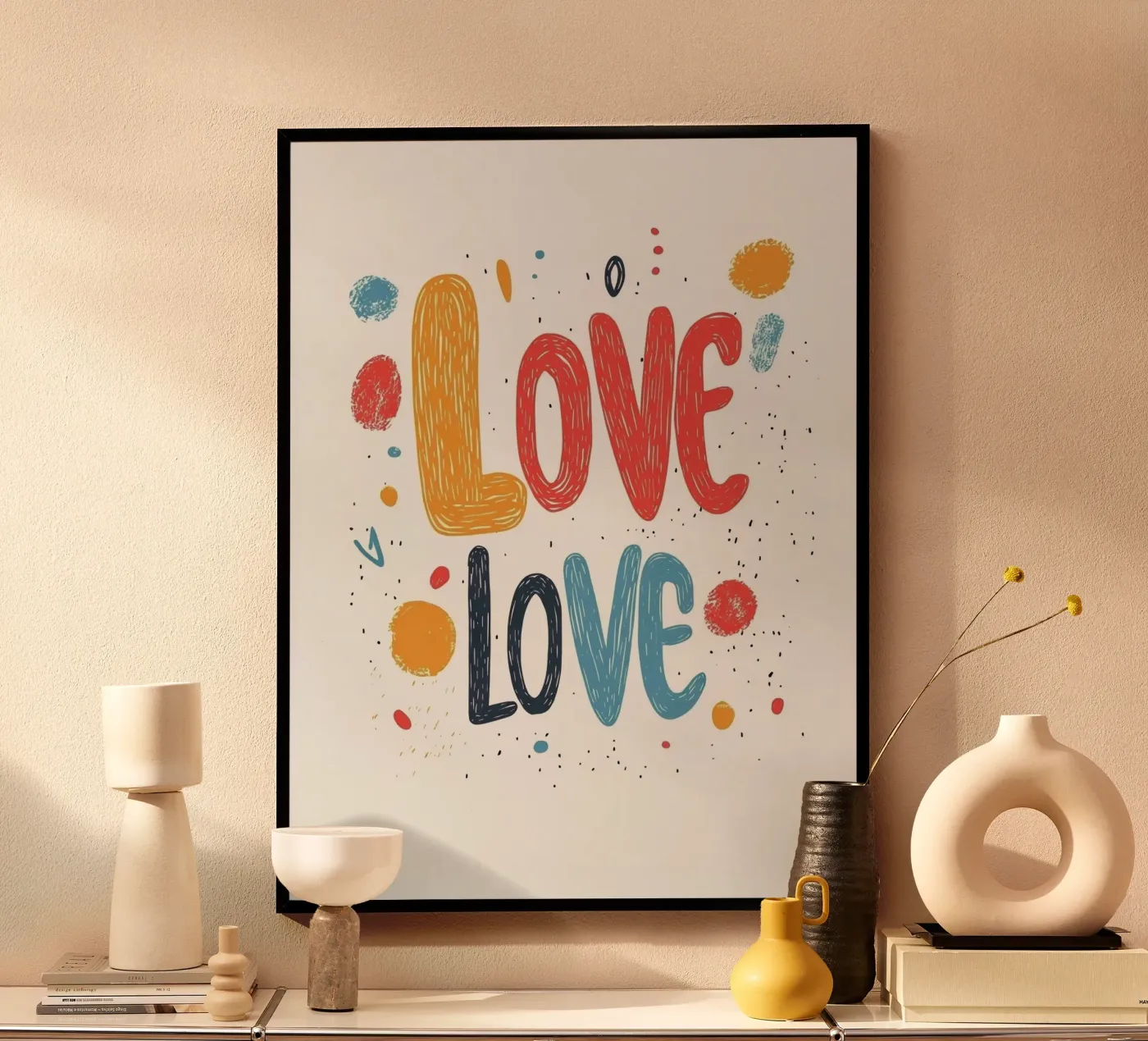Love - 1 poster van Art Typo Essentiel