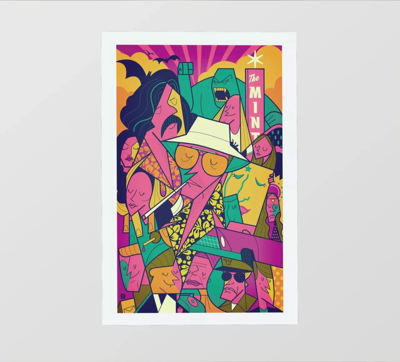 Fear and Loathing lámina retroiluminada de Ale Giorgini