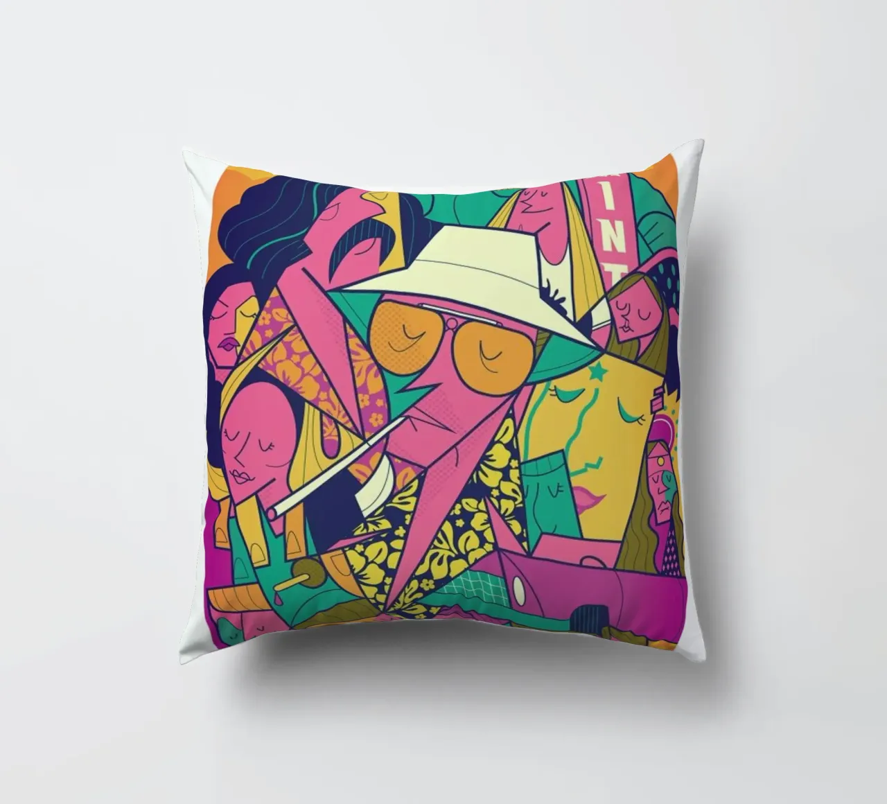 Fear and Loathing decorative cushion by Ale Giorgini