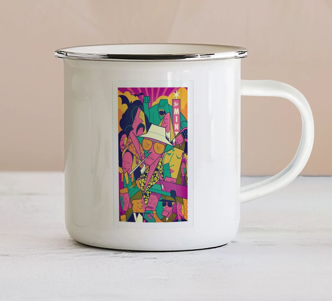 Fear and Loathing Emaille Tasse von Ale Giorgini