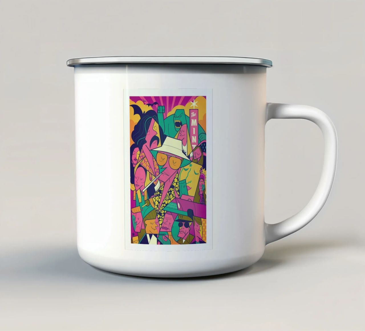 Fear and Loathing Emaille Tasse von Ale Giorgini