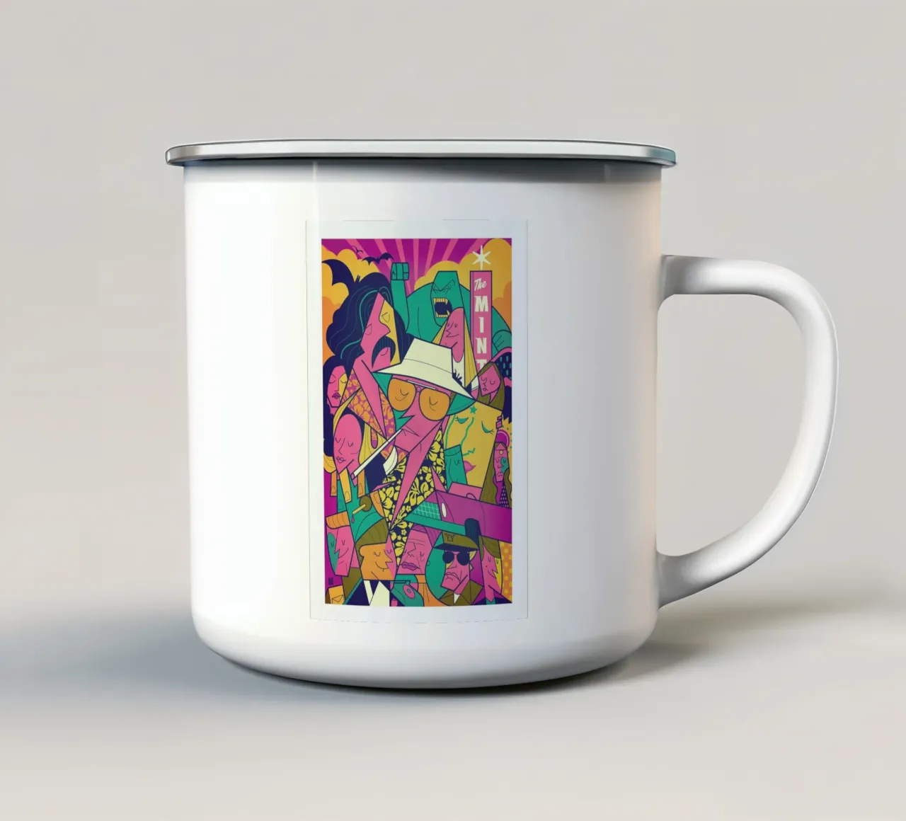 Fear and Loathing tazza in smalto da Ale Giorgini
