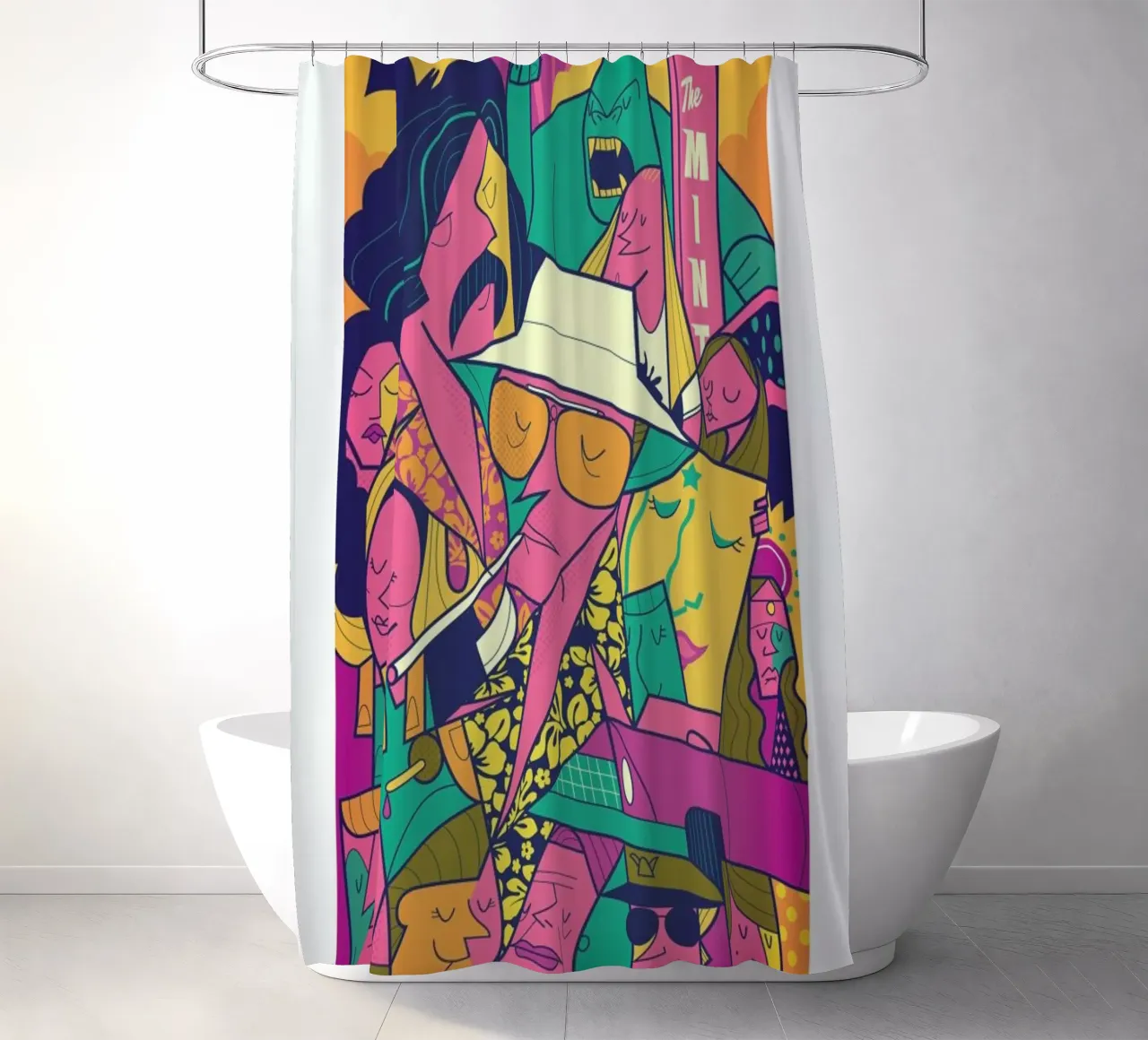 Fear and Loathing cortina de baño de Ale Giorgini