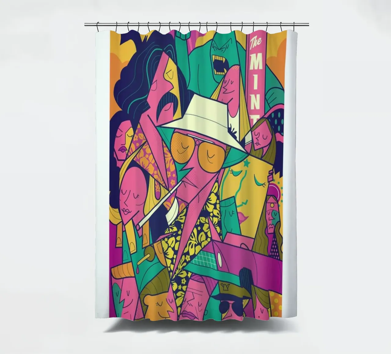 Fear and Loathing cortina de baño de Ale Giorgini