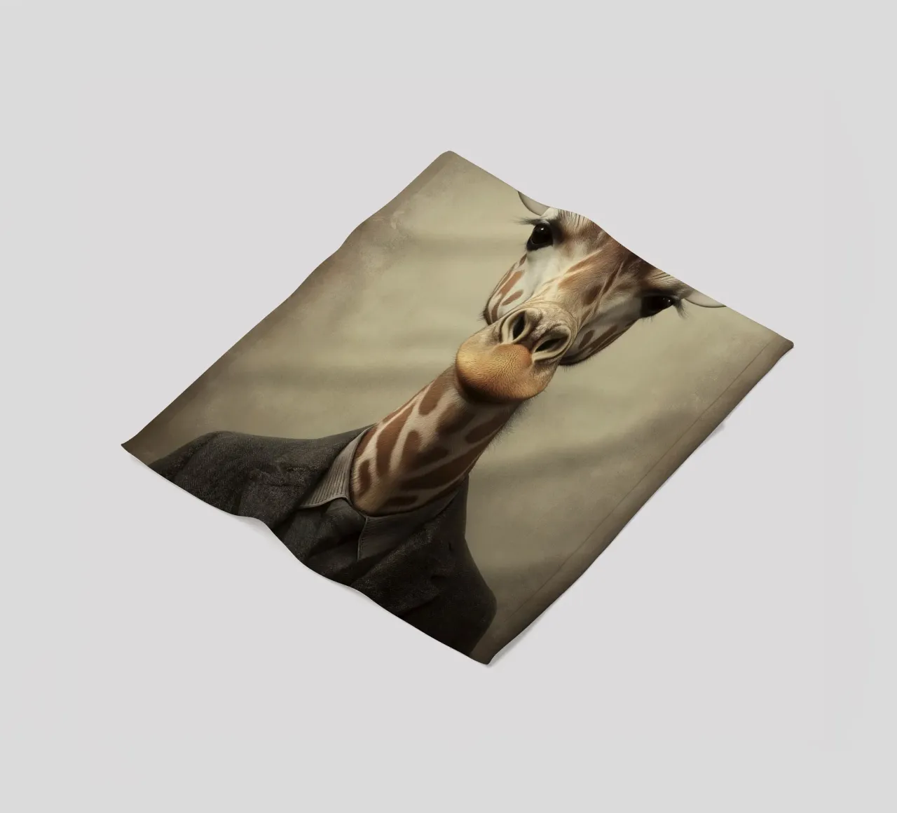 Giraffe in clothes fleece blanket by Imagine