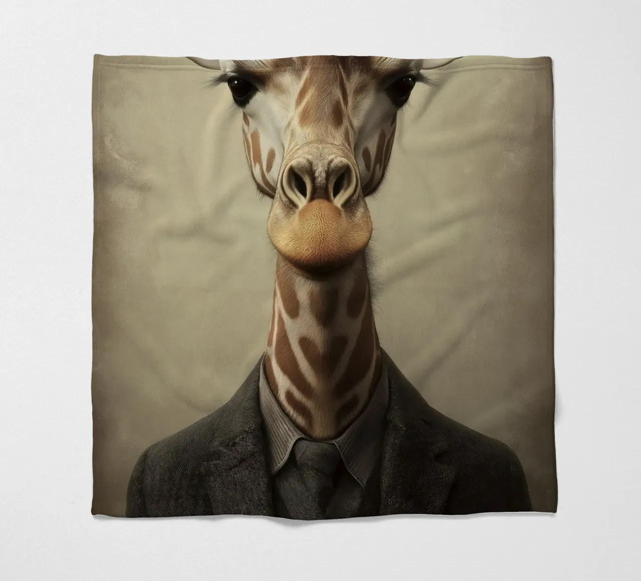 Giraffe in clothes fleece blanket by Imagine