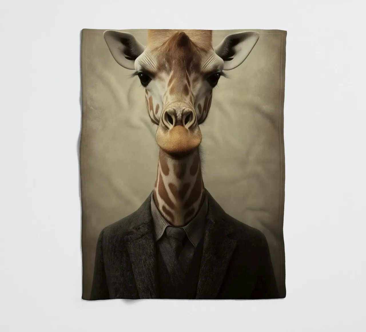 Giraffe in clothes fleece blanket by Imagine