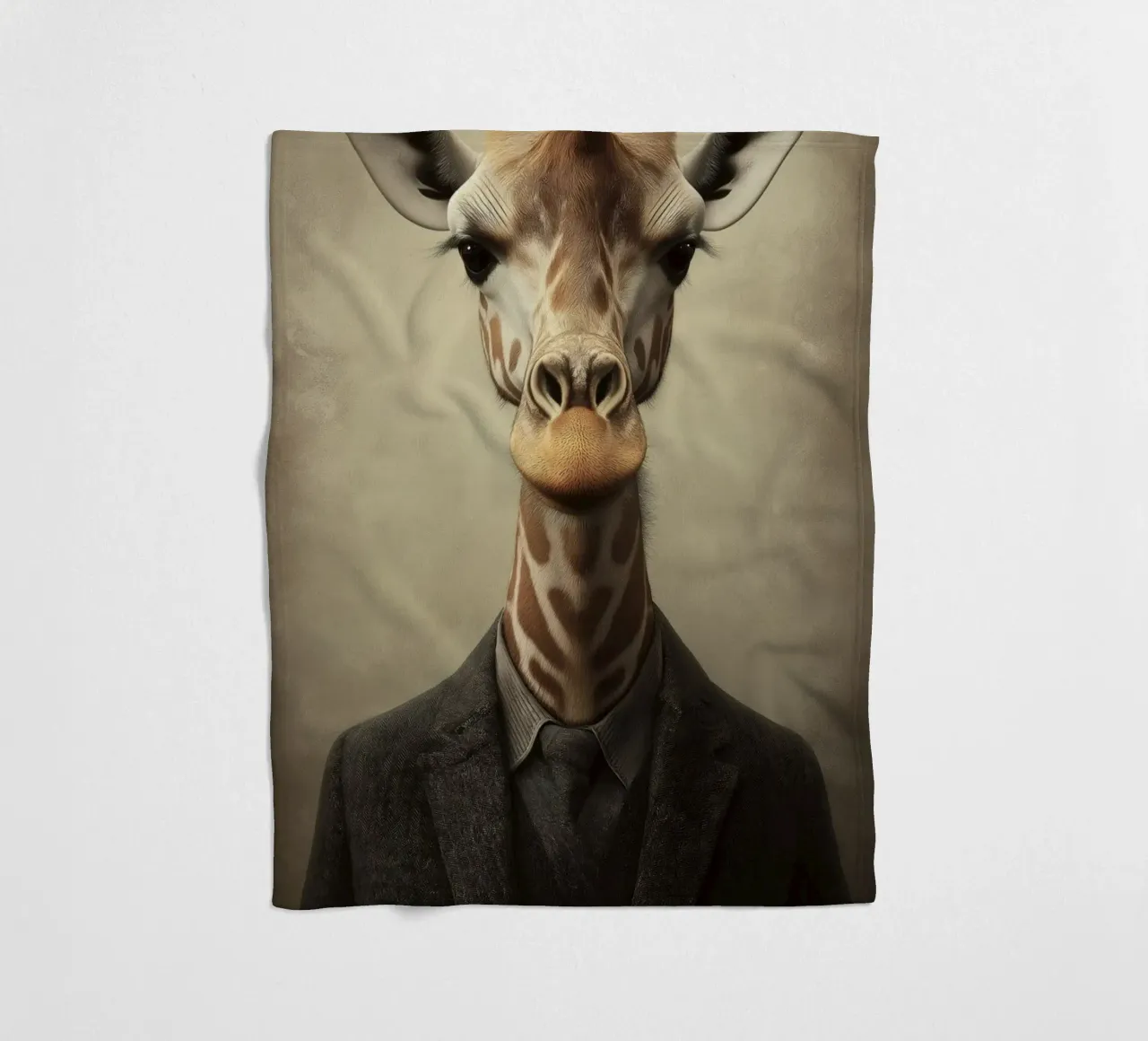 Giraffe in clothes fleece blanket by Imagine
