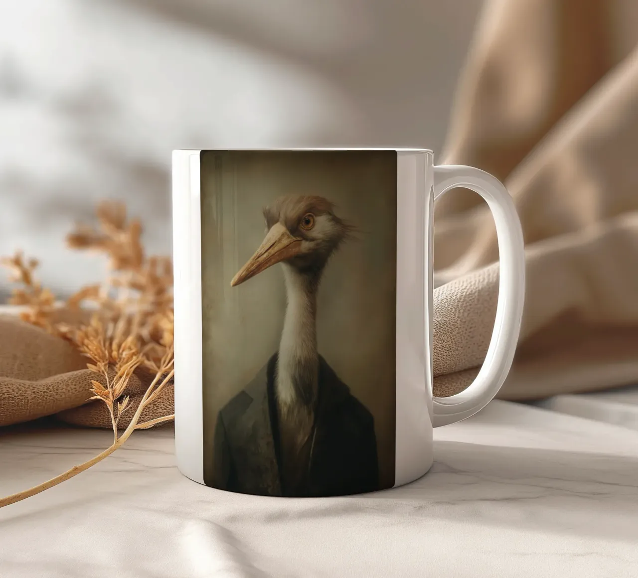 Gru in abbigliamento tazza in ceramica da Imagine