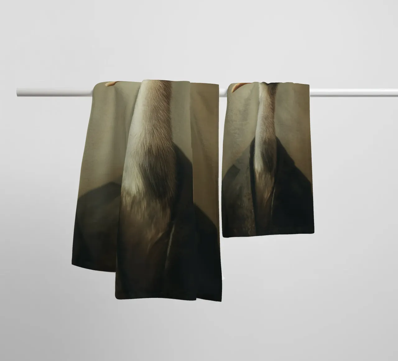 Gru in abbigliamento asciugamano da bagno da Imagine