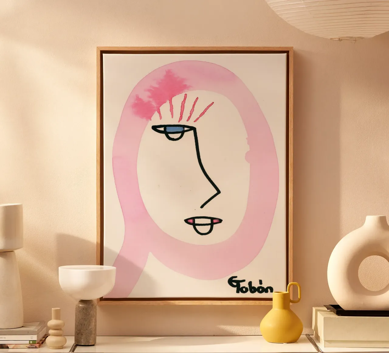 Untitled canvas met Baklijst van gtobonart