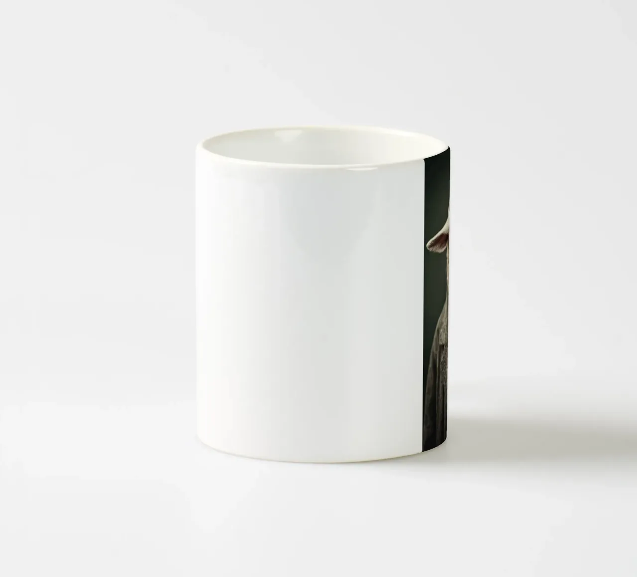 Pecore in abiti d'epoca tazza in ceramica da Imagine