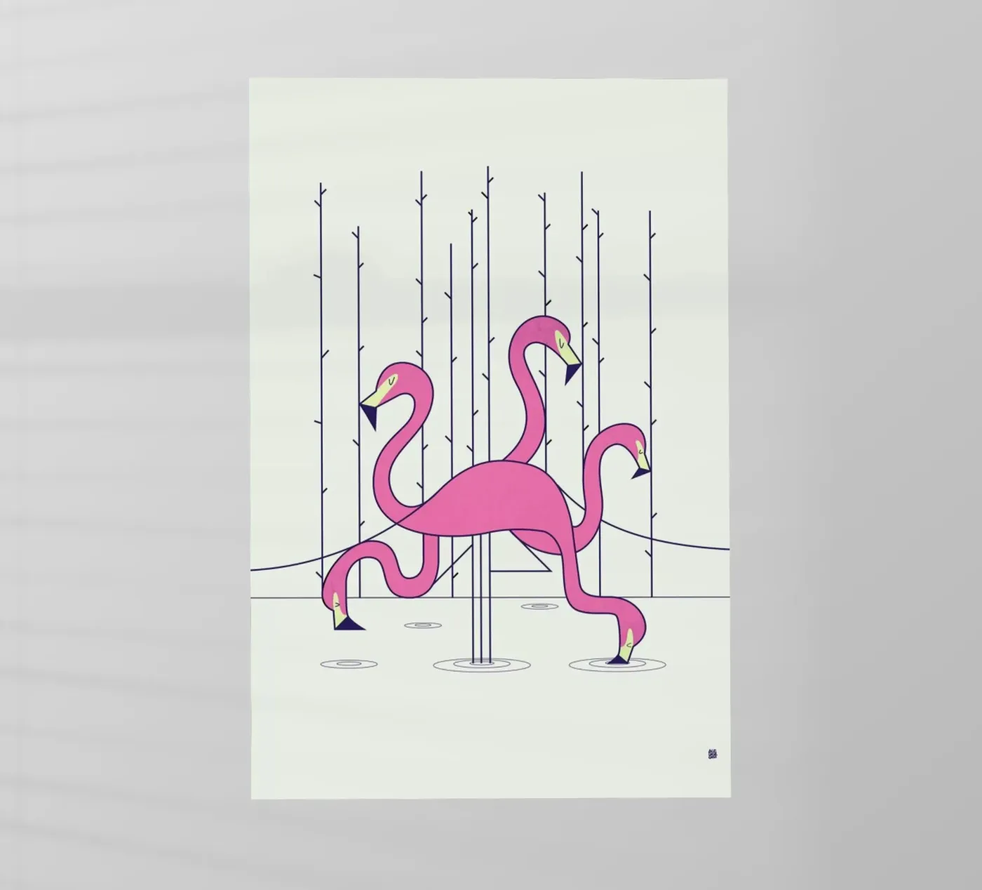 Flamingo pellicola backlit da Ale Giorgini