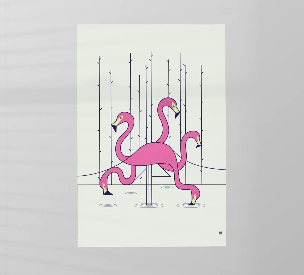 Flamingo pellicola backlit da Ale Giorgini