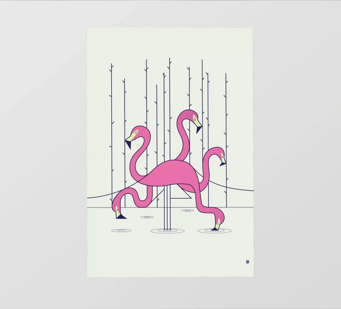 Flamingo pellicola backlit da Ale Giorgini