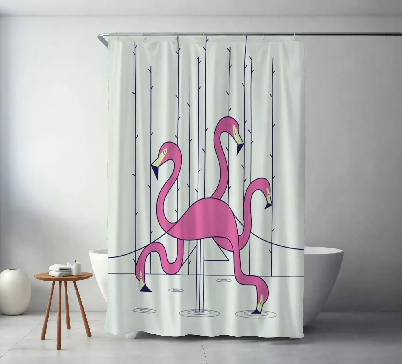 Flamingo Duschvorhang von Ale Giorgini