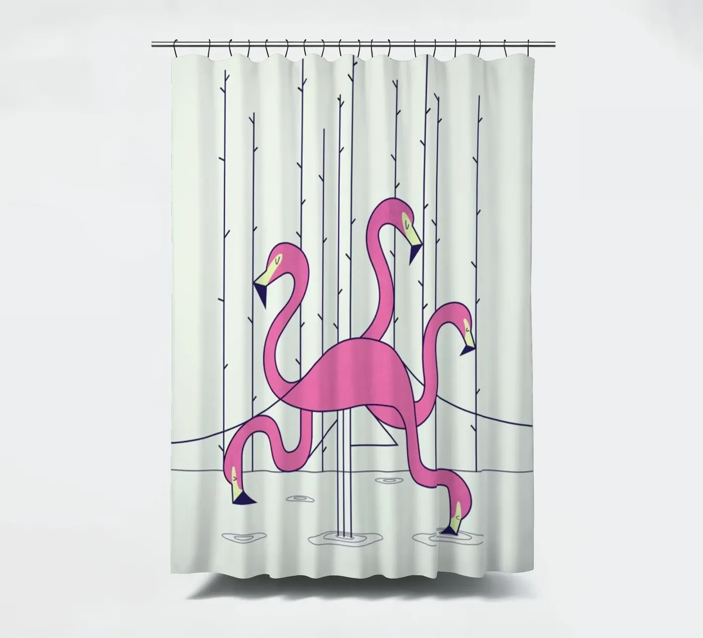 Flamingo Duschvorhang von Ale Giorgini