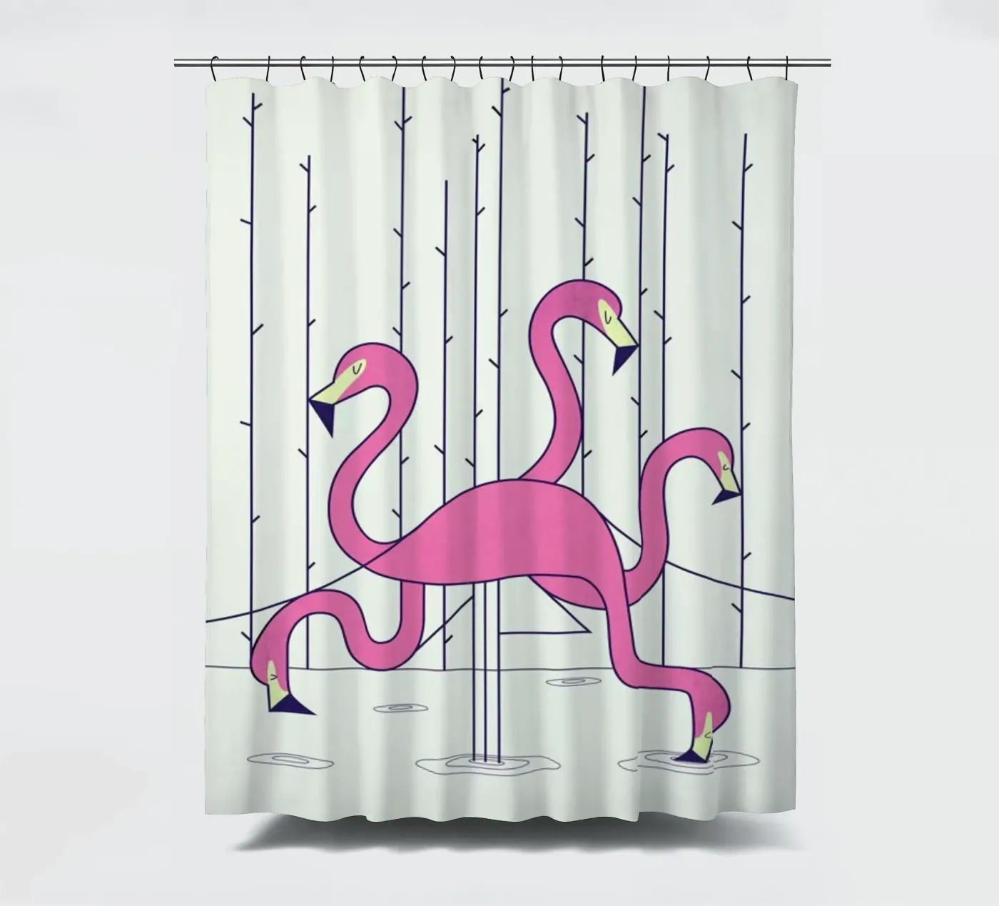 Flamingo Duschvorhang von Ale Giorgini