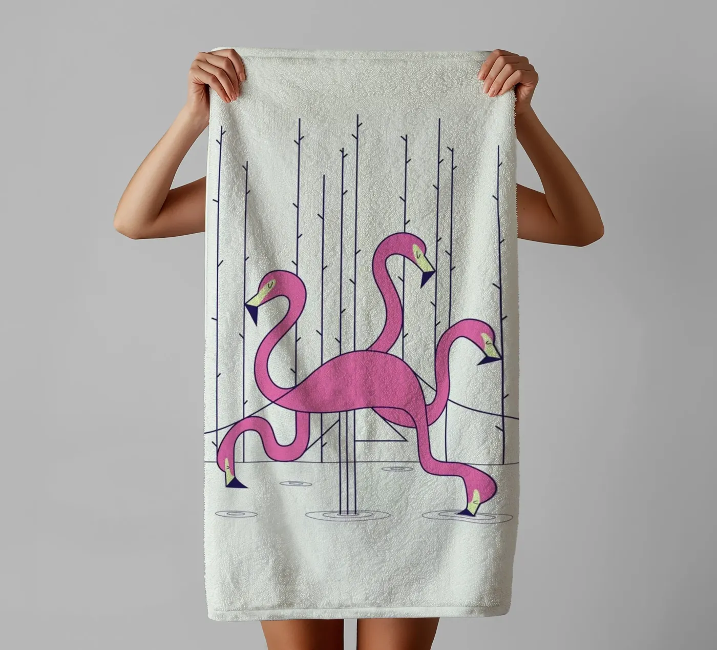 Flamingo badhanddoek van Ale Giorgini