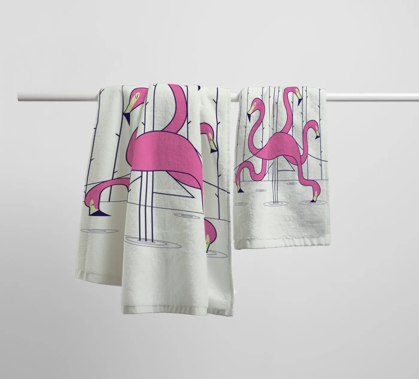 Flamingo badhanddoek van Ale Giorgini