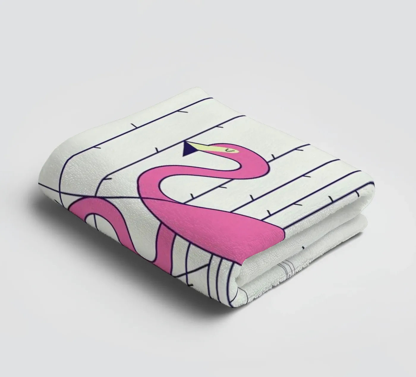 Flamingo towel by Ale Giorgini