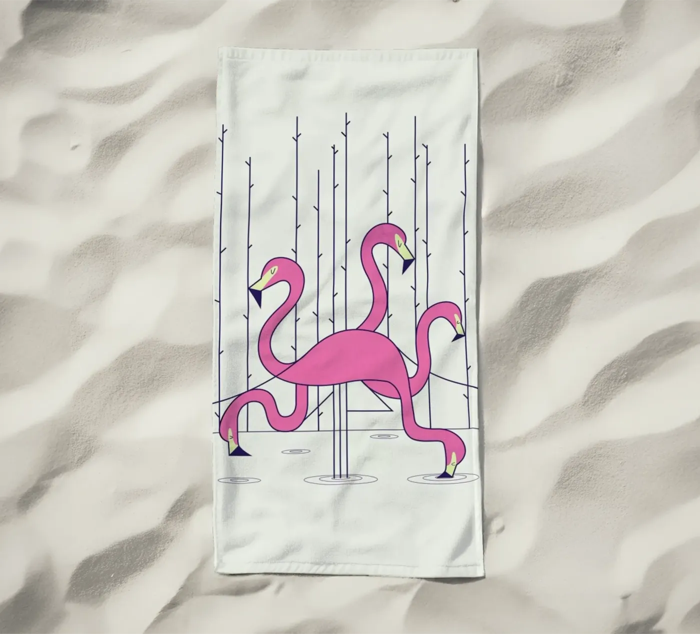 Flamingo strandhanddoek van Ale Giorgini