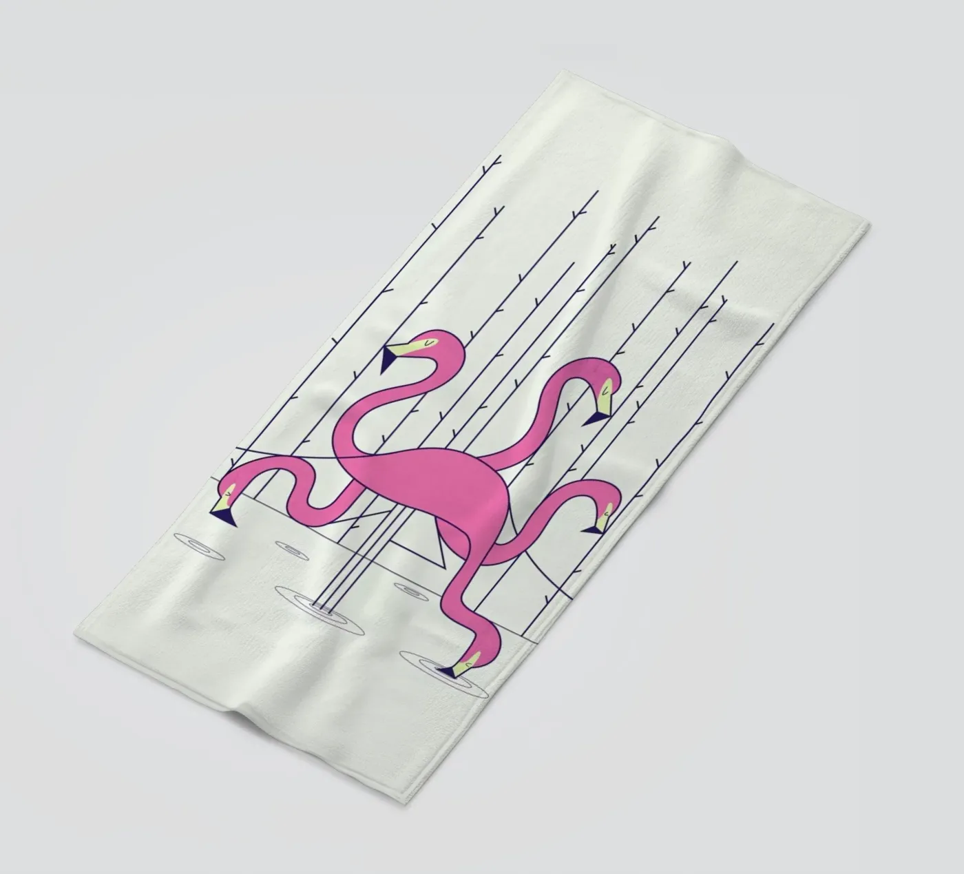 Flamingo strandhanddoek van Ale Giorgini