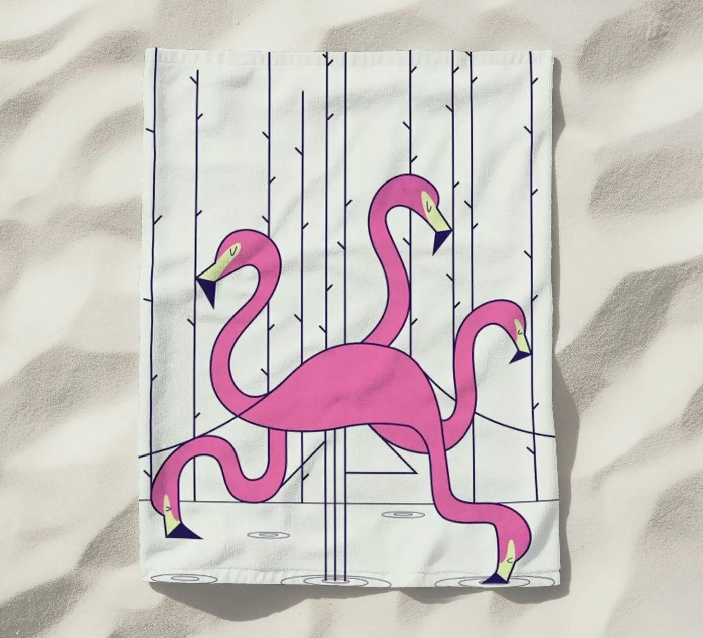 Flamingo strandhanddoek van Ale Giorgini
