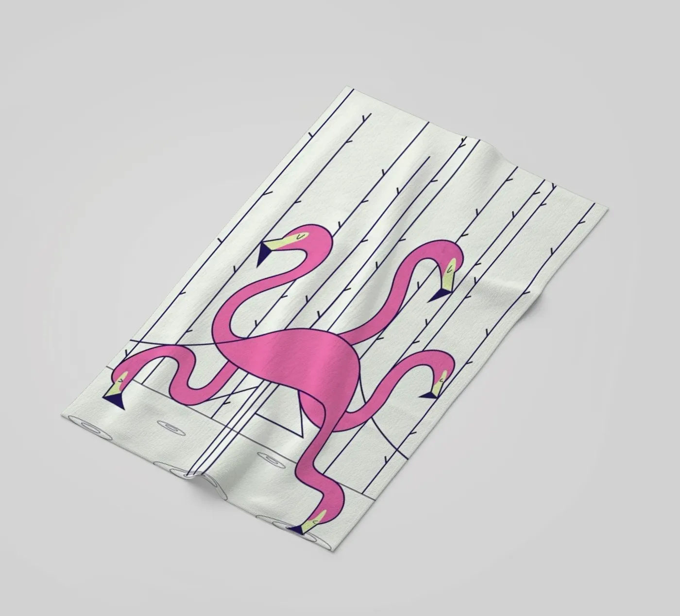 Flamingo strandhanddoek van Ale Giorgini
