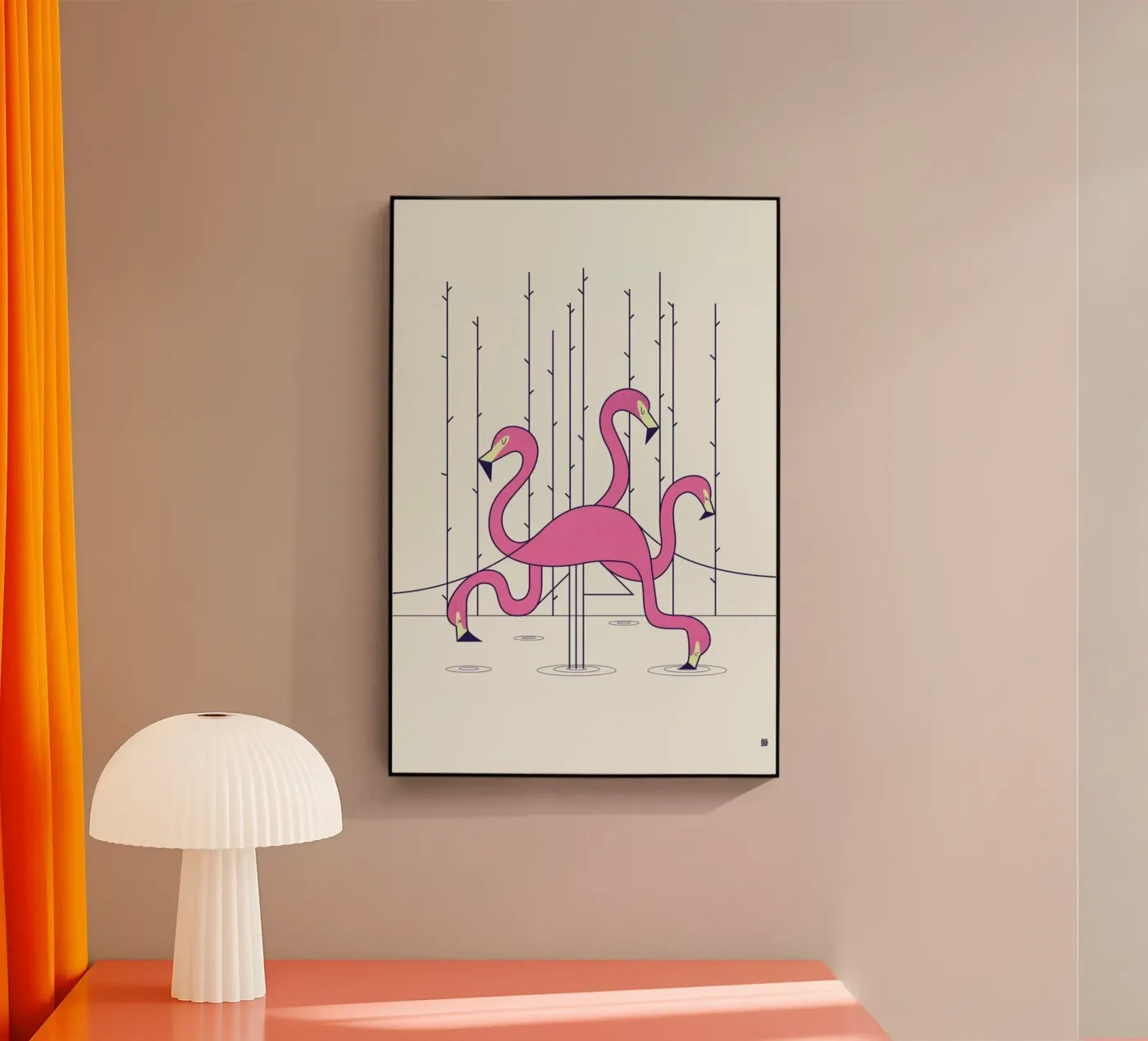 Flamingo plexiglass da Ale Giorgini