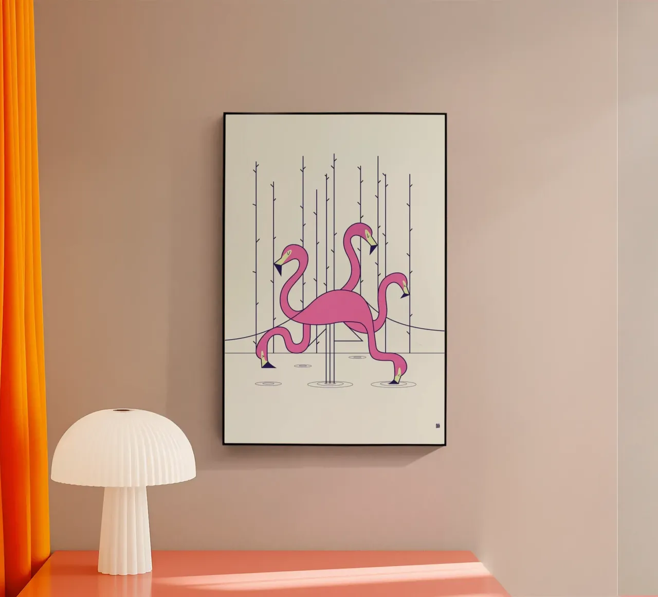 Flamingo plexiglass da Ale Giorgini