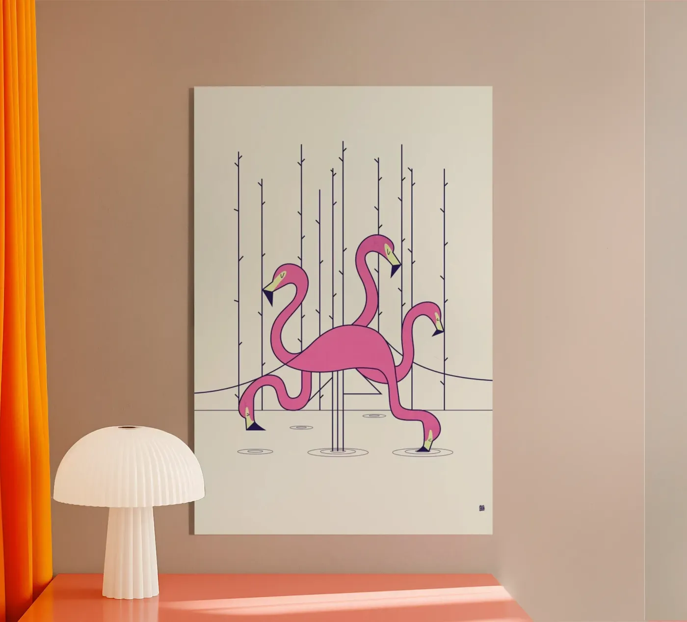 Flamingo plexiglas de Ale Giorgini
