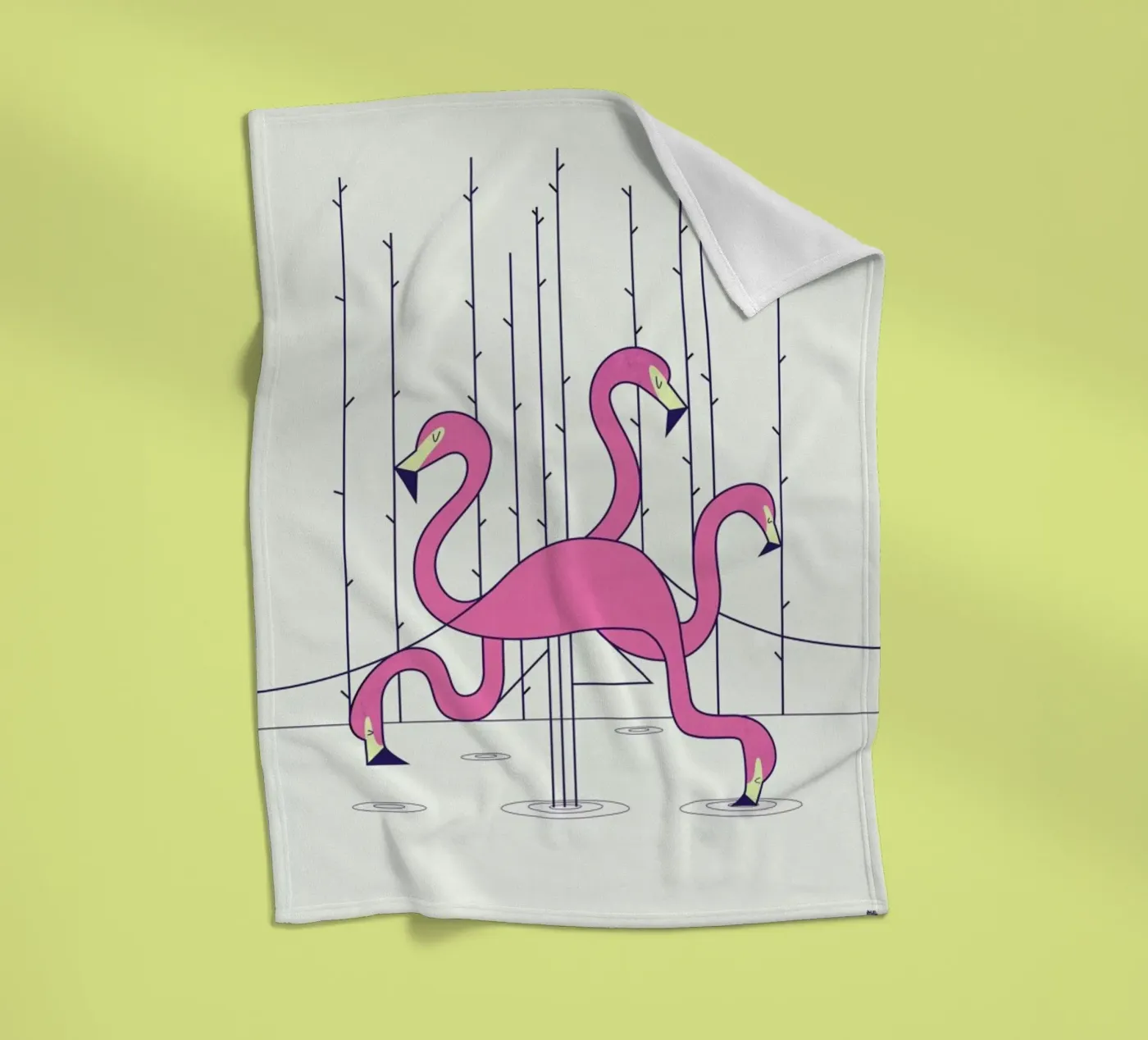 Flamingo Fleecedecke von Ale Giorgini