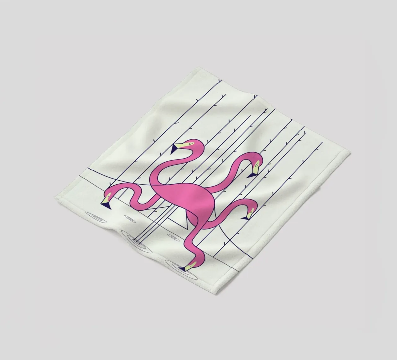 Flamingo Fleecedecke von Ale Giorgini