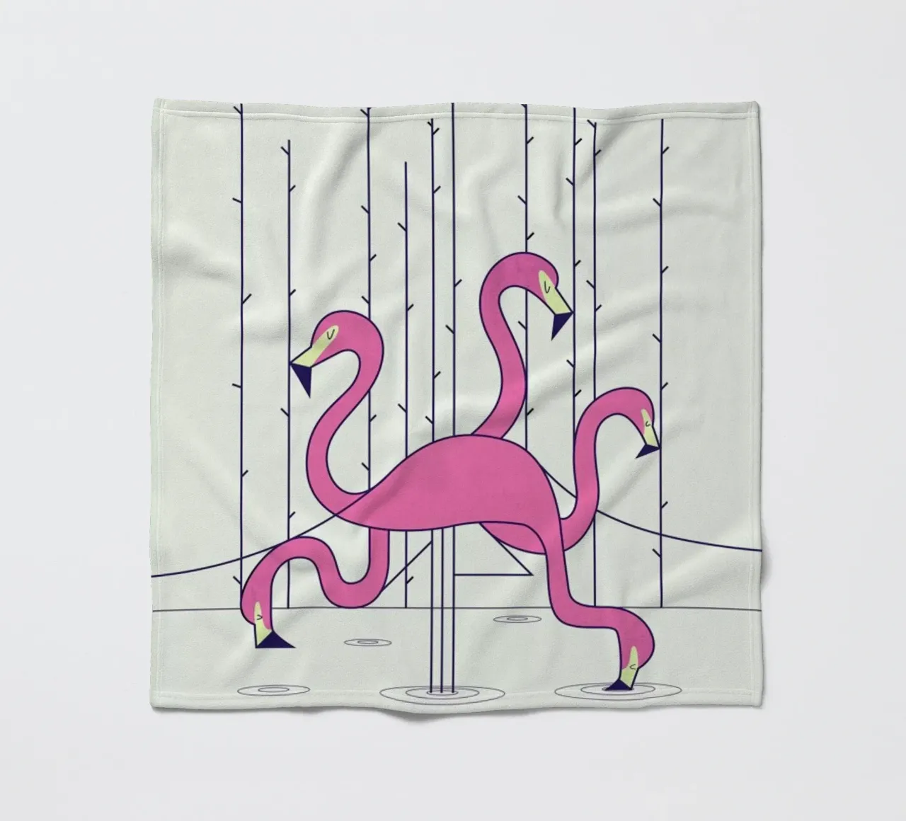 Flamingo coperta in pile da Ale Giorgini