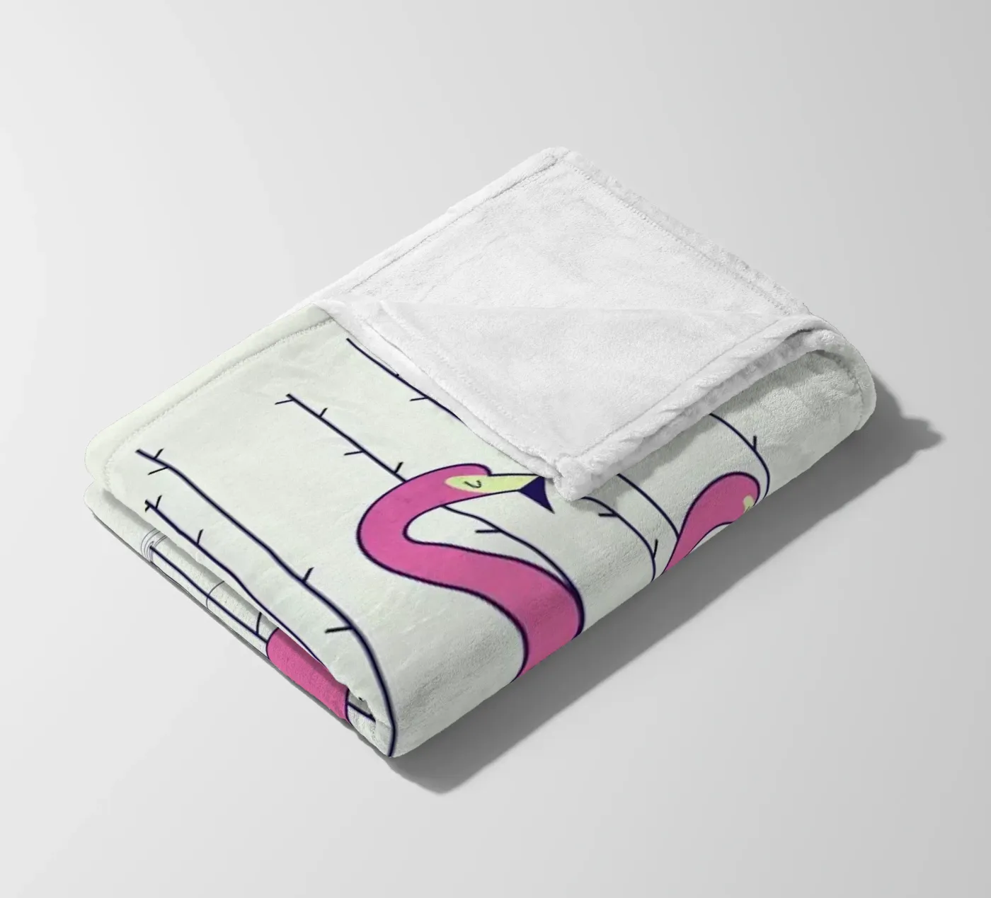 Flamingo fleece blanket by Ale Giorgini