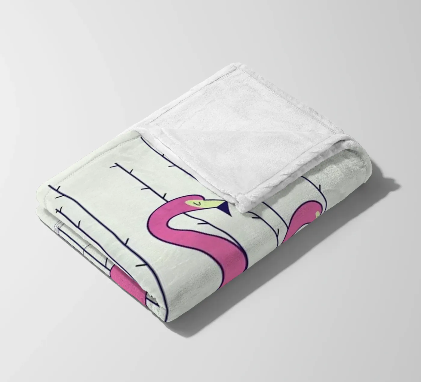 Flamingo fleece blanket by Ale Giorgini
