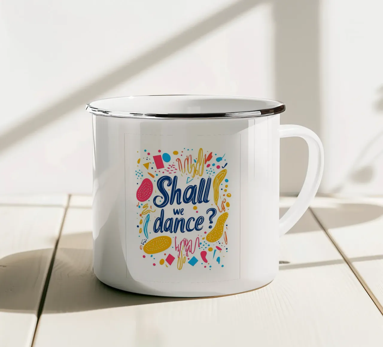 Shall we dance ? 1 tazza in smalto da Art Typo Essentiel