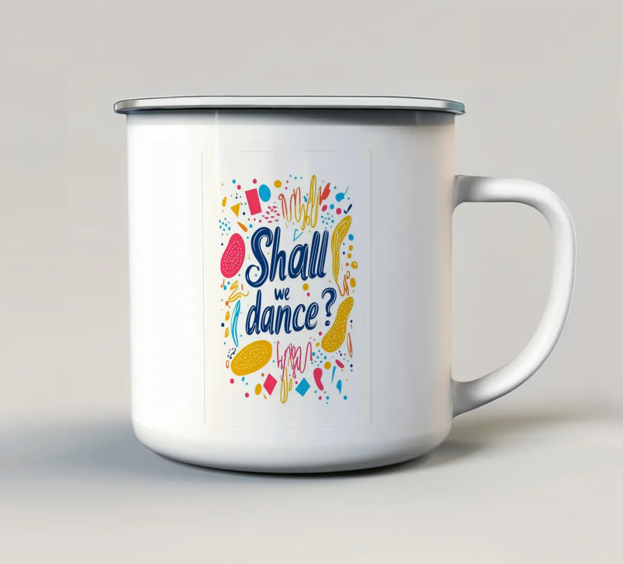 Shall we dance ? 1 tazza in smalto da Art Typo Essentiel