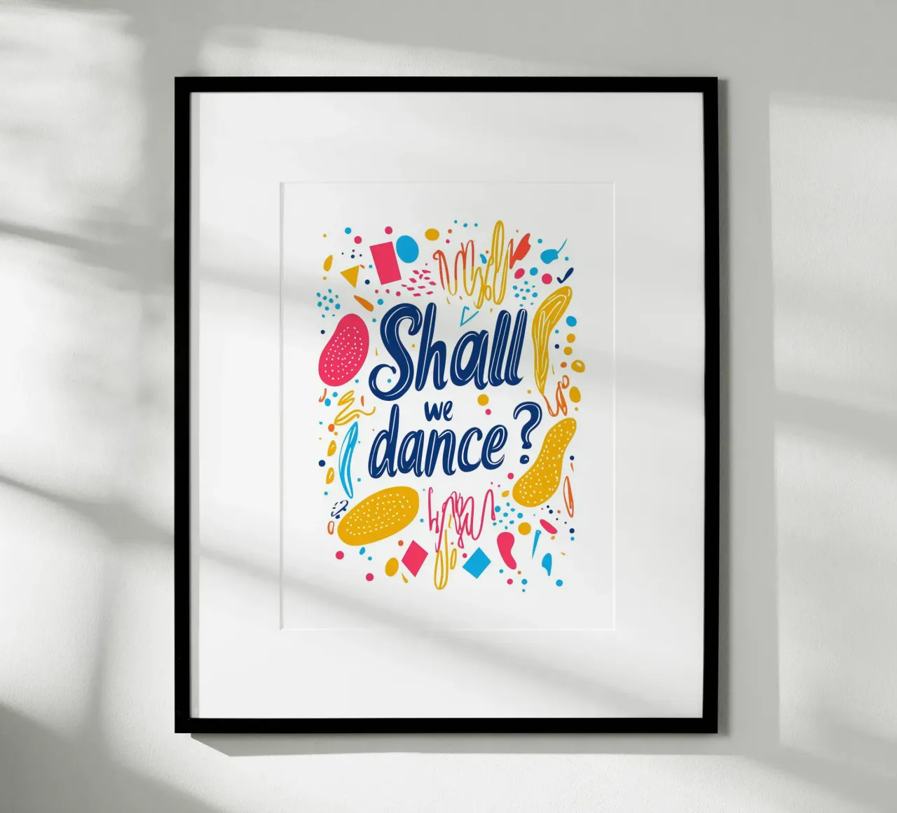Shall we dance ? 1 poster con telaio in plastica da Art Typo Essentiel