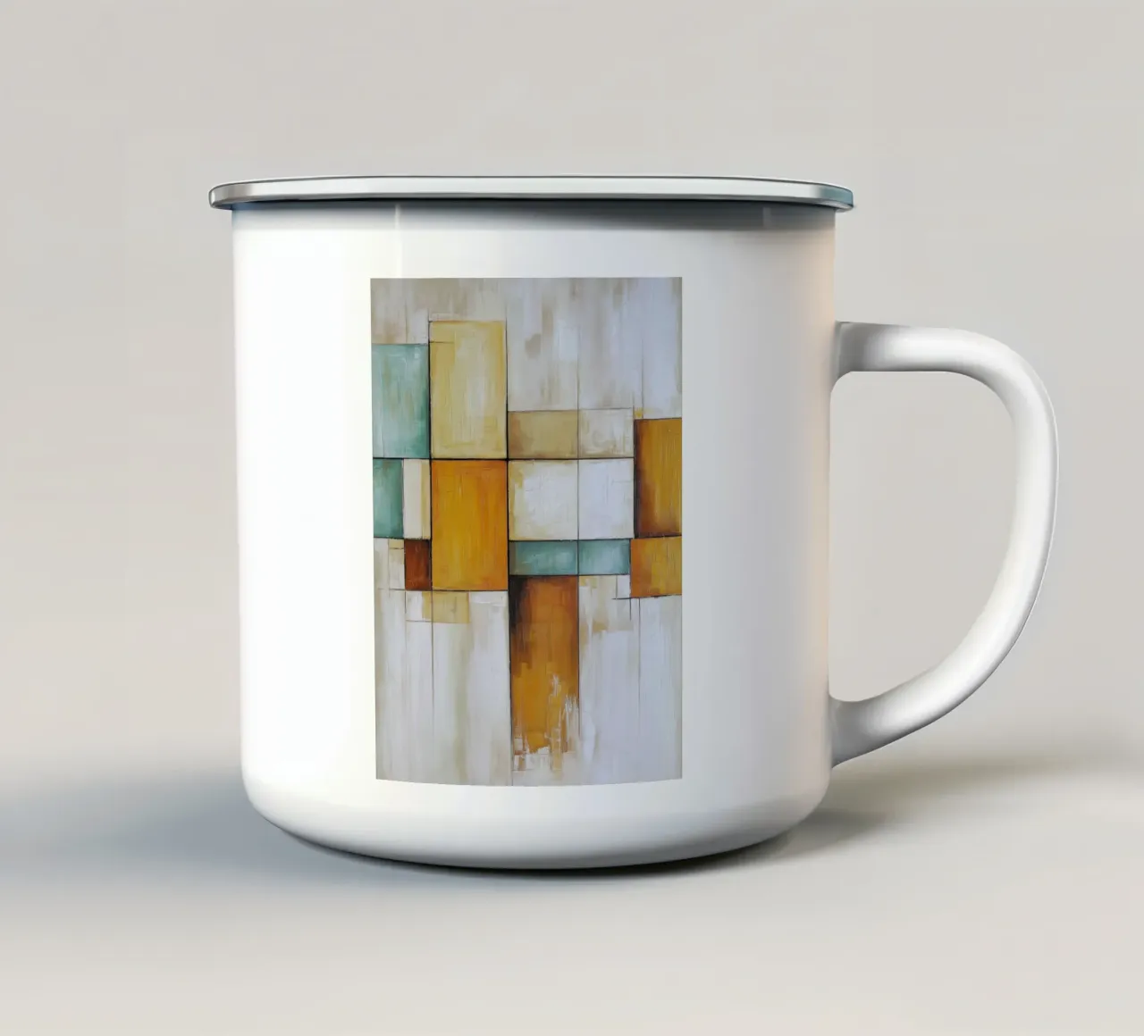 Abstrakte Oberflächen Emaille Tasse von Imagine