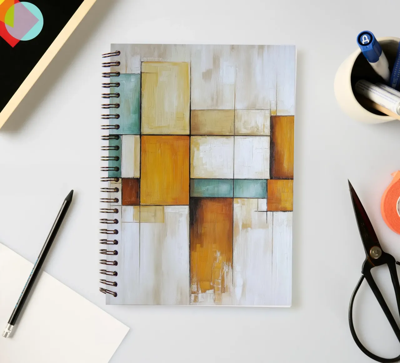 Abstract surfaces spiral notebook by Imagine