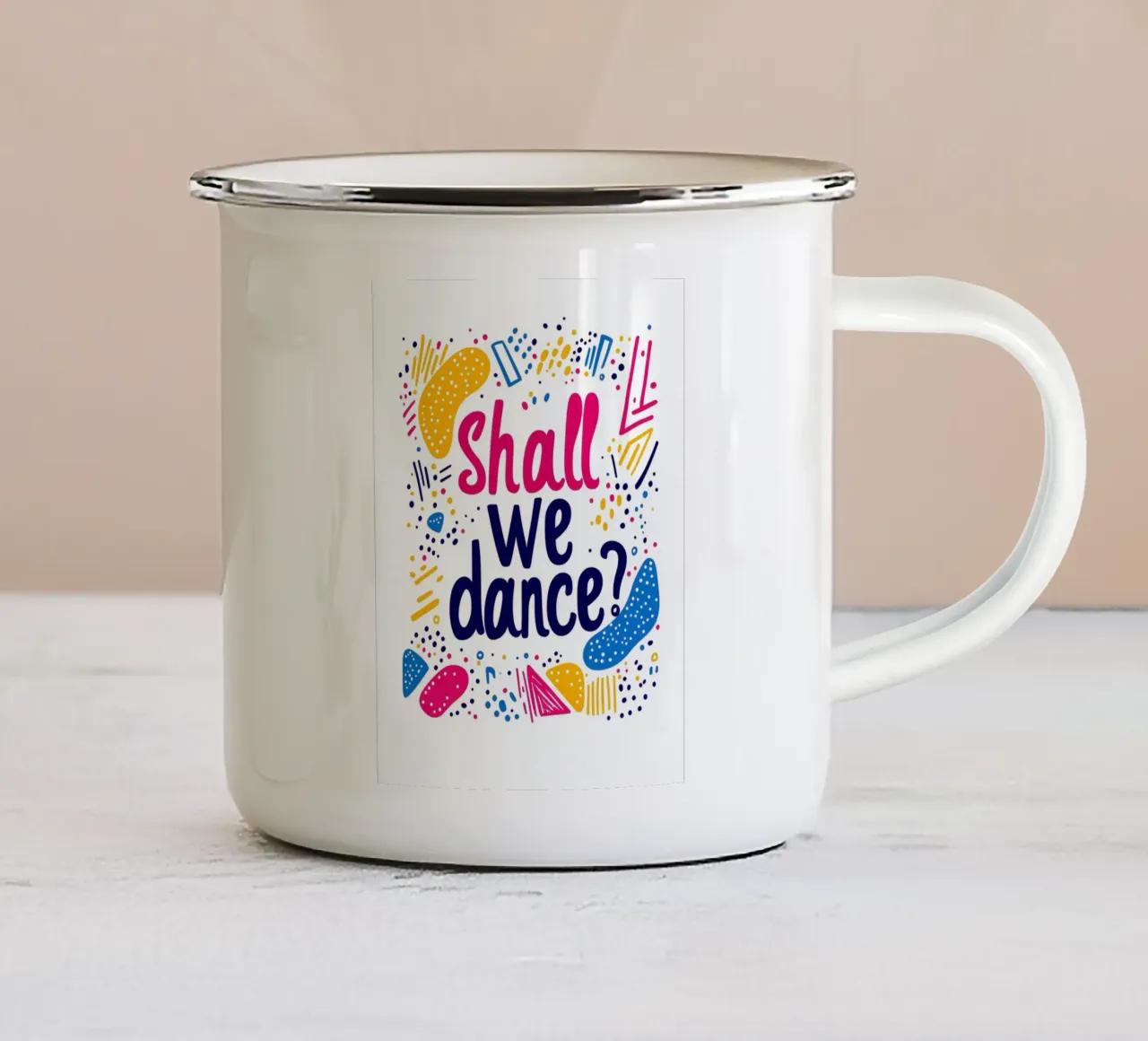 Shall we Dance ? - 2 tazza in smalto da Art Typo Essentiel